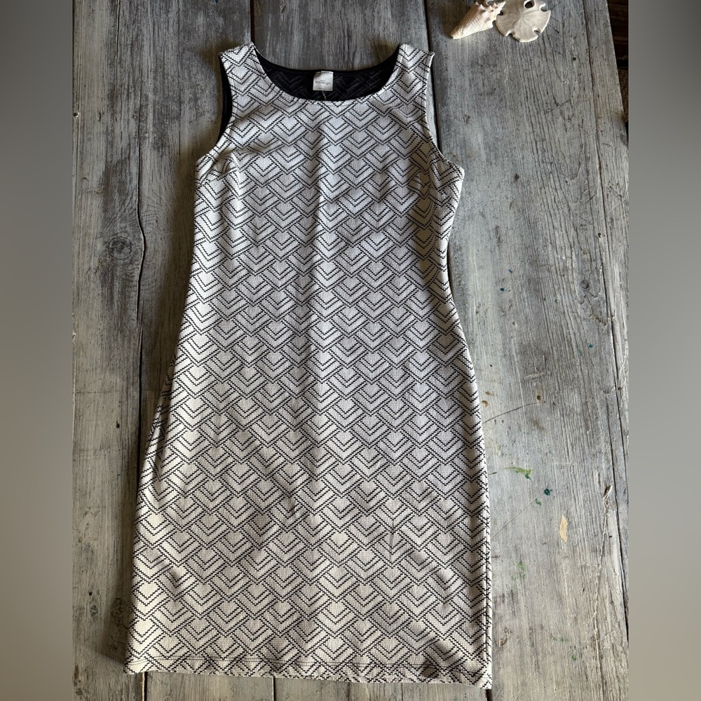 Kaileigh Monochrome Patterned Dress